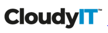 Logo of Cloudy IT featuring the name in a modern font, with a mix of black and blue colors.